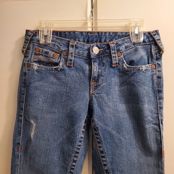 New w/o Tags True Religion Flare Leg Medium Wash Jeans - Picture 3 of 6